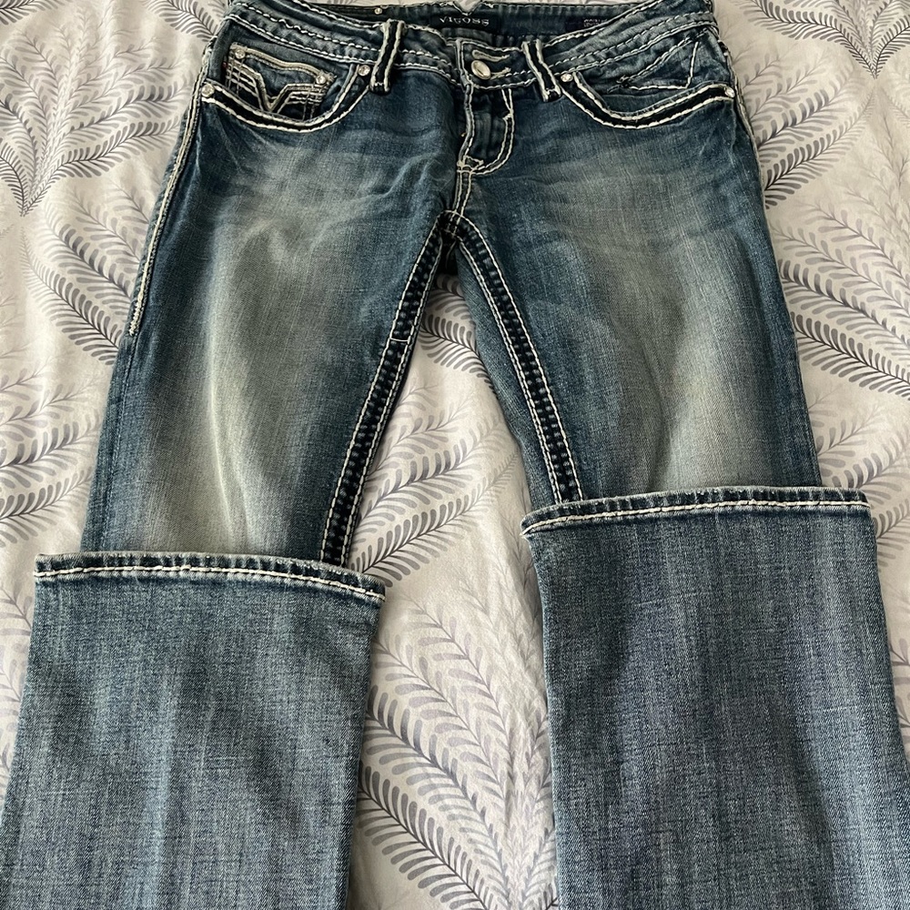 Gently worn Vigoss Light blue jeans size 28 waist length 33